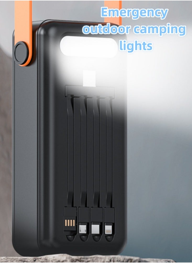 Generic - 30000mAh Dual Use Solar Power Bank With Super Large Capacity and Long Battery Life, Equipped With Four Wires,Essential for Outdoor Camping, Suitable For Apple, Huawei, Samsung, etc - Image 1
