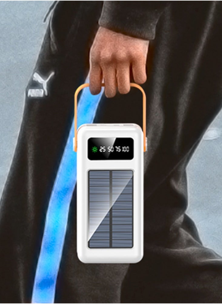 Generic - 30000mAh Dual Use Solar Power Bank With Super Large Capacity and Long Battery Life, Equipped With Four Wires,Essential for Outdoor Camping, Suitable For Apple, Huawei, Samsung, etc - Image 1
