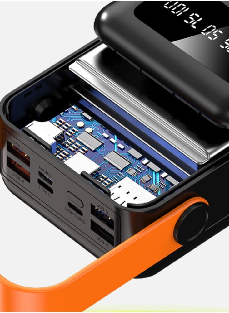 Generic - 30000mAh Dual Use Solar Power Bank With Super Large Capacity and Long Battery Life, Equipped With Four Wires,Essential for Outdoor Camping, Suitable For Apple, Huawei, Samsung, etc - Image 1