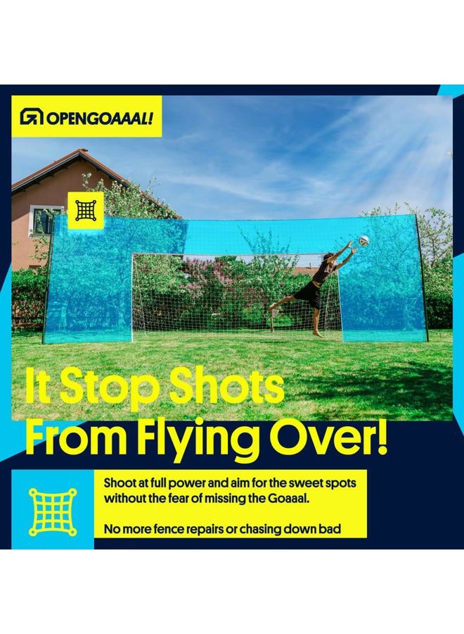 Open Goaaal 3-in-1 Soccer Goal Trainer - Large White - Practice Targets & Soccer Training Equipment - Backstop Net for Backyard - Quick Setup Goal Net & Football Accessories - Image 5