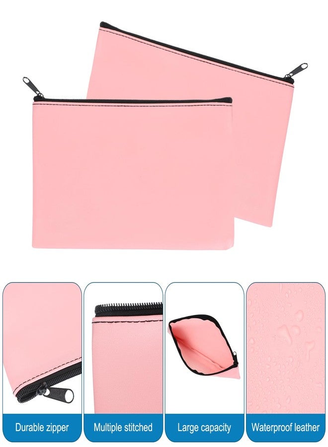 PATIKIL 11"x 6" Bank Deposit Bag, 8Pcs Money Bag Bank Bag Security Money Pouch Receipt Holder for Tickets Coin Makeup Cosmetics Bills, Pink - Image 5
