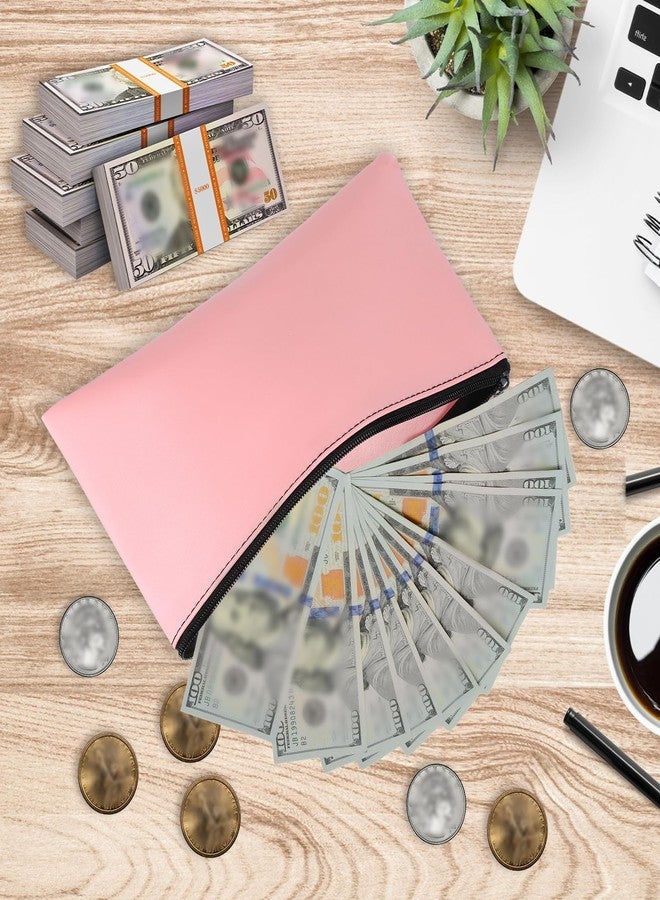 PATIKIL 11"x 6" Bank Deposit Bag, 8Pcs Money Bag Bank Bag Security Money Pouch Receipt Holder for Tickets Coin Makeup Cosmetics Bills, Pink - Image 3