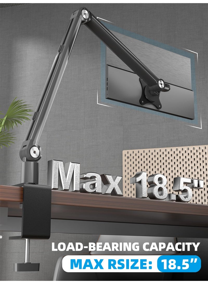 XiuWoo Portable Monitor Arm Magnetic Vesa Mount, 360° Swivel Compatible with 4.7-18.5 inch Monitor 75x75mm VESA - Image 3