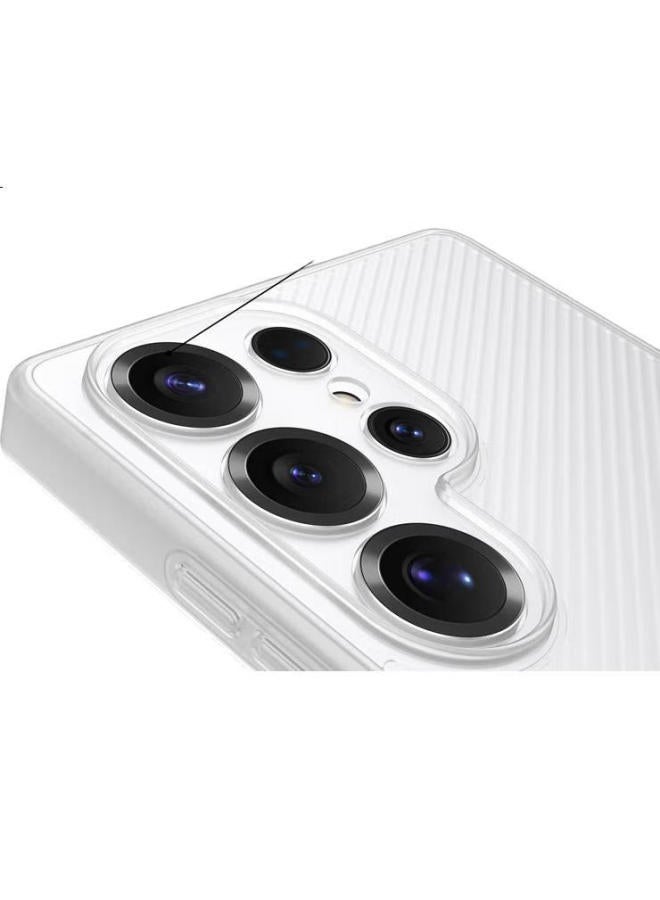 To Lonnie Zhilangni Ultra-Thin Frosted Transparent Full Protection Case For Samsung S25 Ultra, Anti-Drop, Anti-Fingerprint, New Minimalist Style Diagonal Stripe Pp Case For Men And Women - Image 2