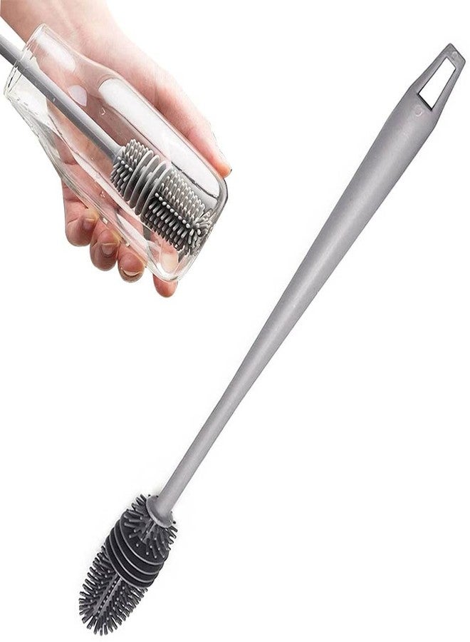 Incrizma Silicone Bottle Cleaning Brush with Long Handle, 12.5" Water Bottle Cleaner for Baby Bottles, Hydro Flask, Sports Bottle, Vase, Glassware, Perfect for Smaller Diameter Bottle Openings (1) - Image 1