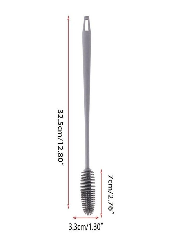 Incrizma Silicone Bottle Cleaning Brush with Long Handle, 12.5" Water Bottle Cleaner for Baby Bottles, Hydro Flask, Sports Bottle, Vase, Glassware, Perfect for Smaller Diameter Bottle Openings (1) - Image 4