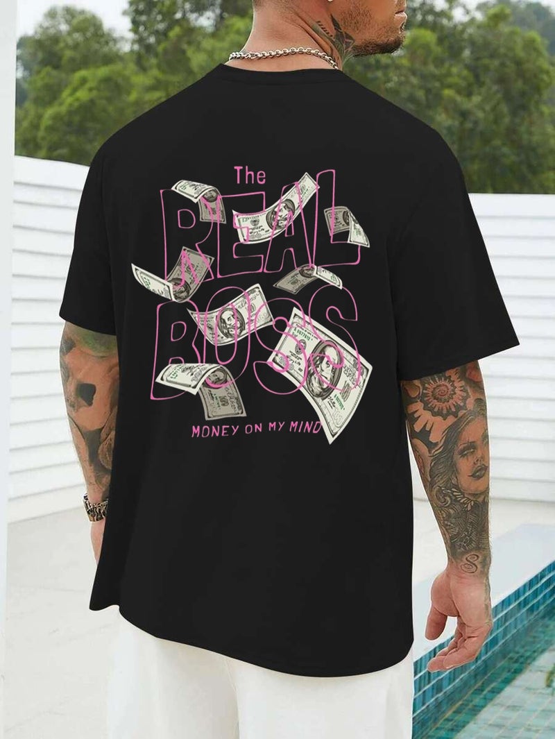 DIVIS Oversized Black Graphic T-Shirt for Men - Image 1
