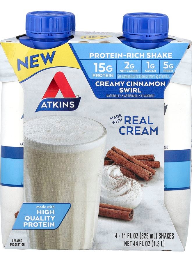 Protein-Rich Shake Creamy Cinnamon Swirl  4 Shakes 11 fl oz (325 ml) Each
