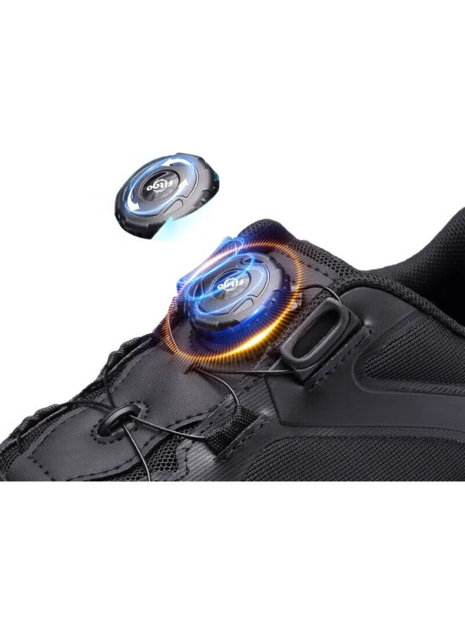 Strongman Outdoor Leisure Sports Men'S Shoes Breathable Shock Absorption Lace-Free Magnetic Vibration Health Shoes Jdz019A Black 41 - Image 1
