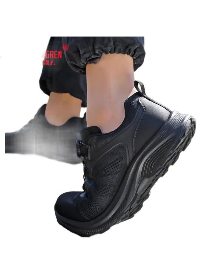 Strongman Outdoor Leisure Sports Men'S Shoes Breathable Shock Absorption Lace-Free Magnetic Vibration Health Shoes Jdz019A Black 41 - Image 3