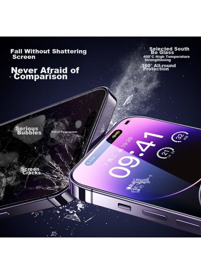 Smartdevil Tempered Glass Screen Protector For Iphone 14 Pro, Anti-dust Earpiece Protection, Shatterproof, Anti-fingerprint, Ultra-thin, Hd Clear, Full Screen, No Black Border, Dust-free Installation, No Bubbles - Image 4