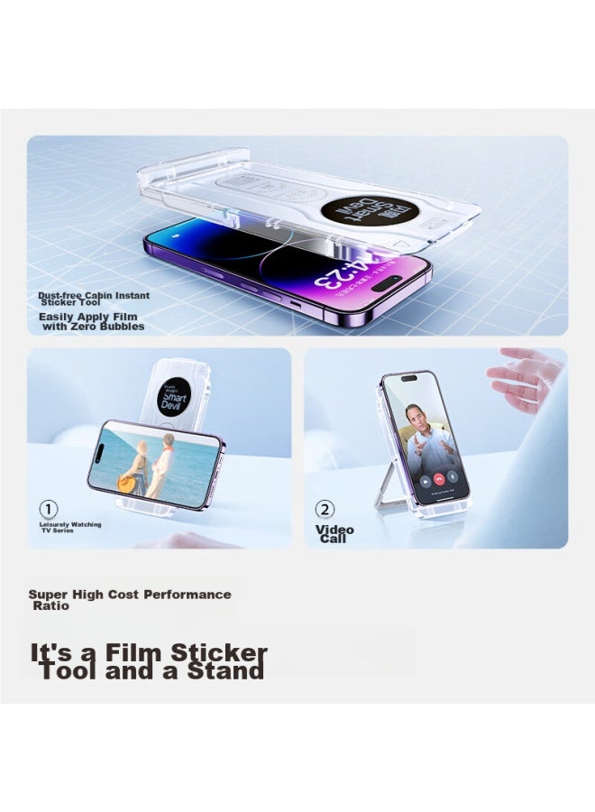Smartdevil Tempered Glass Screen Protector For Iphone 14 Pro, Anti-dust Earpiece Protection, Shatterproof, Anti-fingerprint, Ultra-thin, Hd Clear, Full Screen, No Black Border, Dust-free Installation, No Bubbles - Image 2