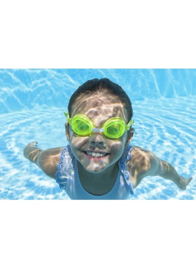 Bestway Aqua Burst Essential Kids Swimming Goggles, UV Protection, Impact-Resistant Polycarbonate Lenses, Adjustable Silicone Strap, Leak-Resistant Swim Goggles for Children Ages 3+, Assorted Colors - Image 5