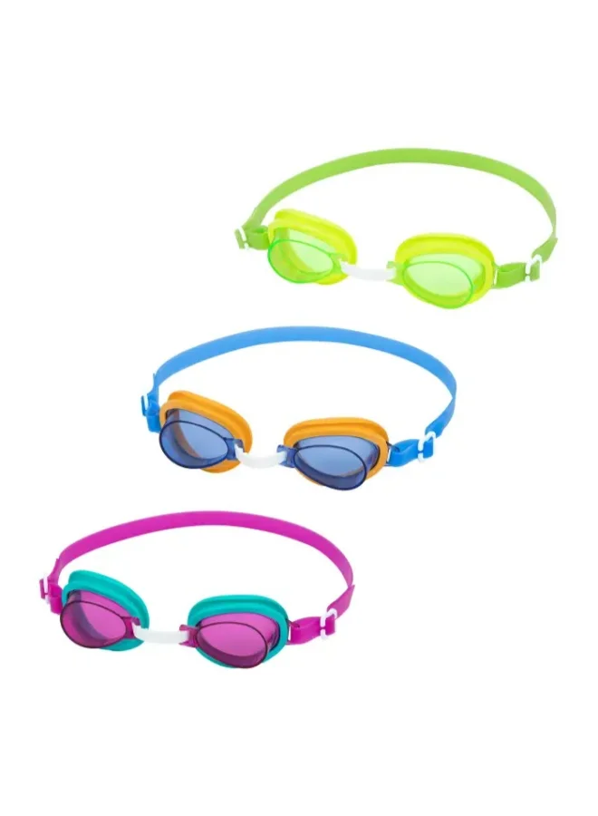 Bestway Bestway Aqua Burst Essential Kids Swimming Goggles, UV Protection, Impact-Resistant Polycarbonate Lenses, Adjustable Silicone Strap, Leak-Resistant Swim Goggles for Children Ages 3+, Assorted Colors
