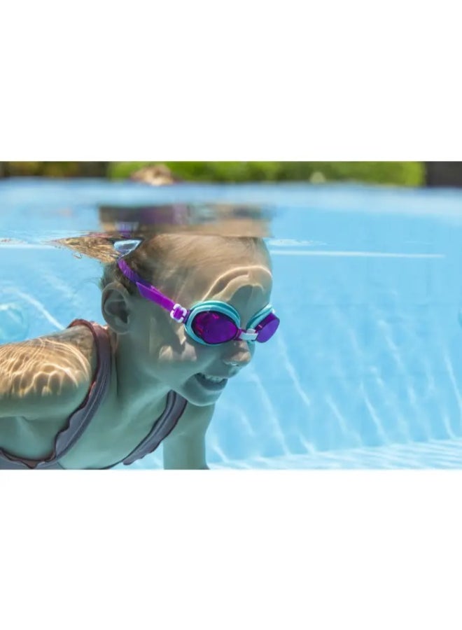 Bestway Aqua Burst Essential Kids Swimming Goggles, UV Protection, Impact-Resistant Polycarbonate Lenses, Adjustable Silicone Strap, Leak-Resistant Swim Goggles for Children Ages 3+, Assorted Colors - Image 3
