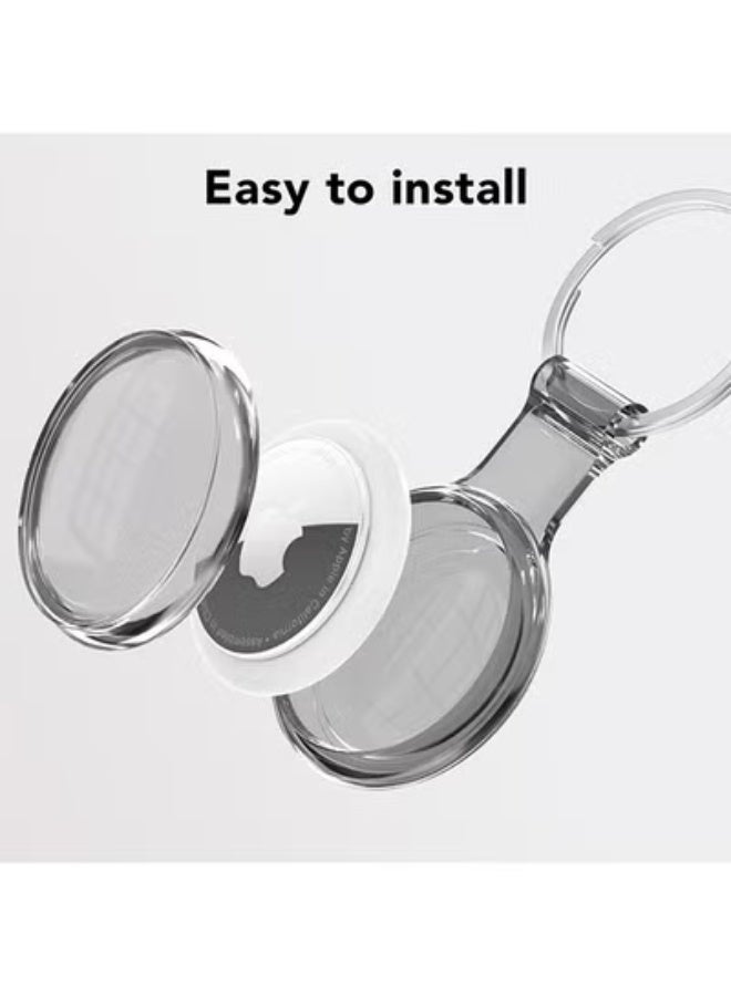 fantasize حامل Air Tag لحافظة AirTag سلسلة مفاتيح، سيليكون لحلقات مفاتيح AirTags أغطية علامات لمكتشفات العناصر من Apple لحامل AirTag، 4 عبوات لحامل AirTag من Apple - Image 5