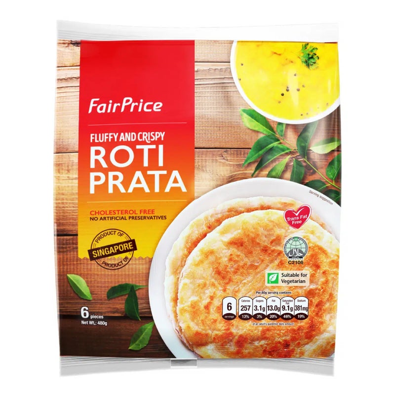 FairPrice Roti Prata, 6pcs - 480g, Singapore - Image 2