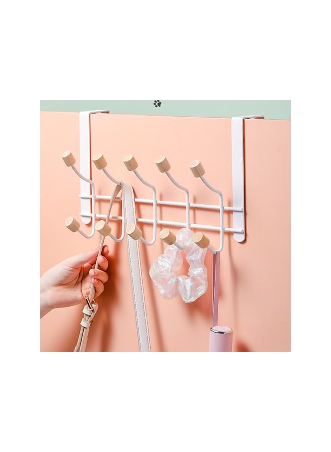 The Bros The Door Hooks 2 Layers,Sturdy Metal Over Door Coat Rack Door Coat Hanger for Hanging Clothes Hats Robes Towels Purses,Behind Back of Bathroom Bedroom - Image 5