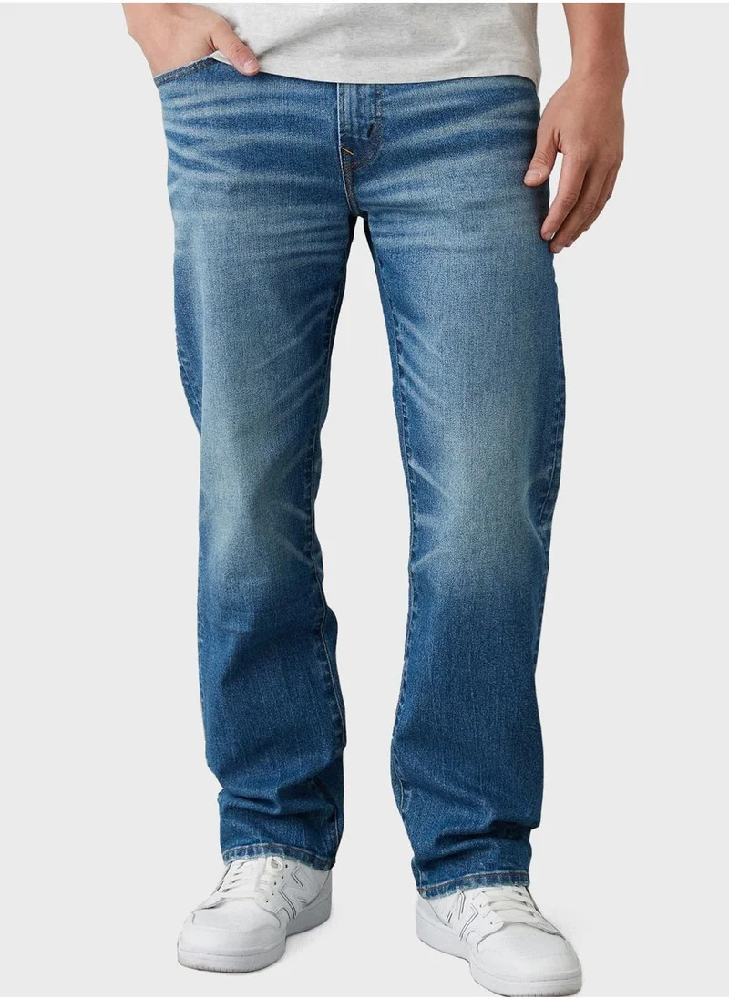 امريكان ايجل Mid Wash Relaxed Fit Jeans