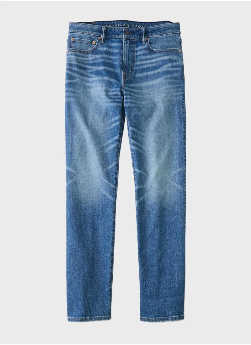 امريكان ايجل Mid Wash Relaxed Fit Jeans