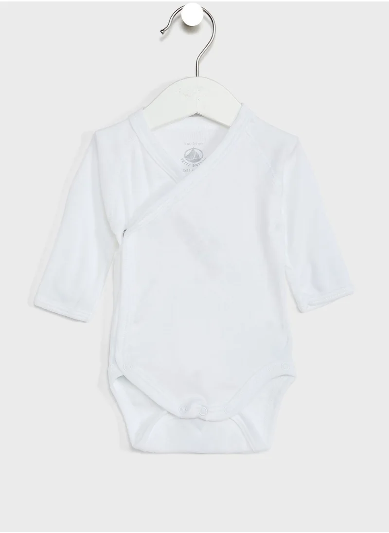 Petit Bateau Infant 2 Pack Wrapover Bodysuit