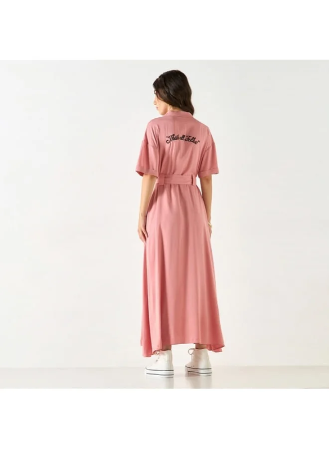 SP Characters Belted Midi Dress