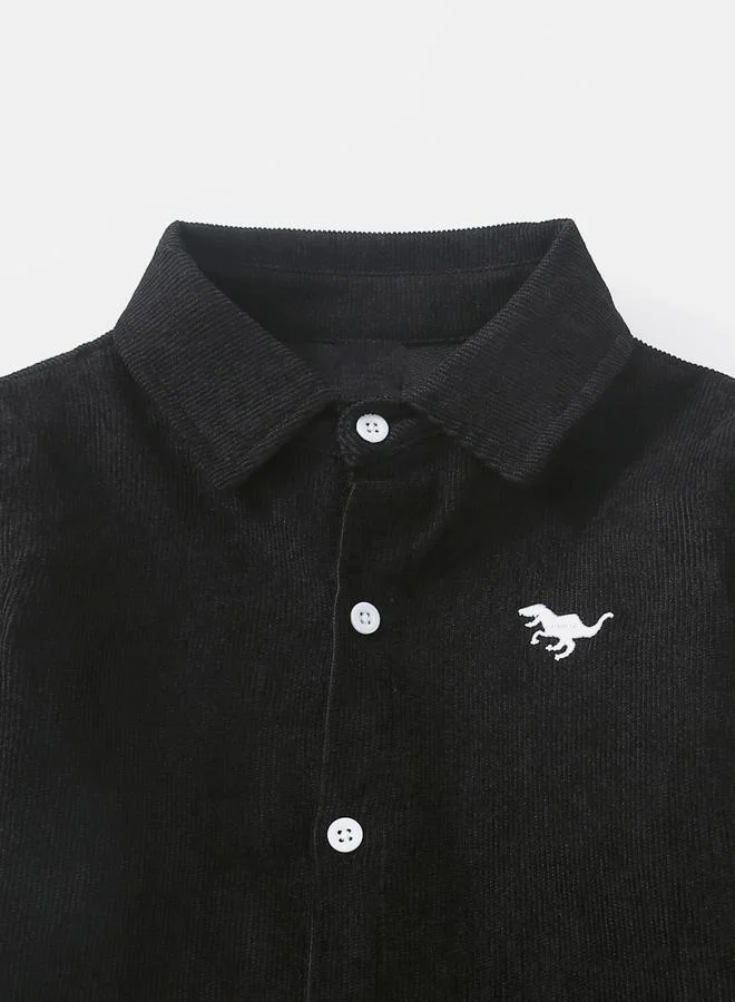 Take Two Take Two Boys Black Corduroy Shirt with Buttons
