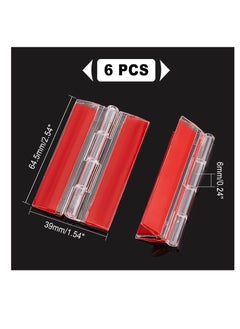Y&D Self Adhesive Clear Acrylic Hinges, 6 Pcs No Glue Required, 64.5 mm Continuous Piano Hinge, Self-Adhesive Folding Hinge for DIY Transparent Box, Storage Display Stand  - Image 2
