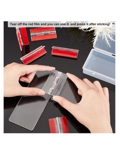 Y&D Self Adhesive Clear Acrylic Hinges, 6 Pcs No Glue Required, 64.5 mm Continuous Piano Hinge, Self-Adhesive Folding Hinge for DIY Transparent Box, Storage Display Stand  - Image 3