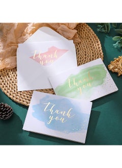Sweet seven Watercolor Thank You Cards - 12 Packs with Envelopes for Wedding, Graduation, Teacher, Family  - Image 2