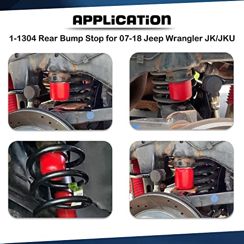 Camoo 1-1304 Rear Bump Stops for 2007-2018 Jeep Wrangler JK/JKU (2 Pack) - Image 2