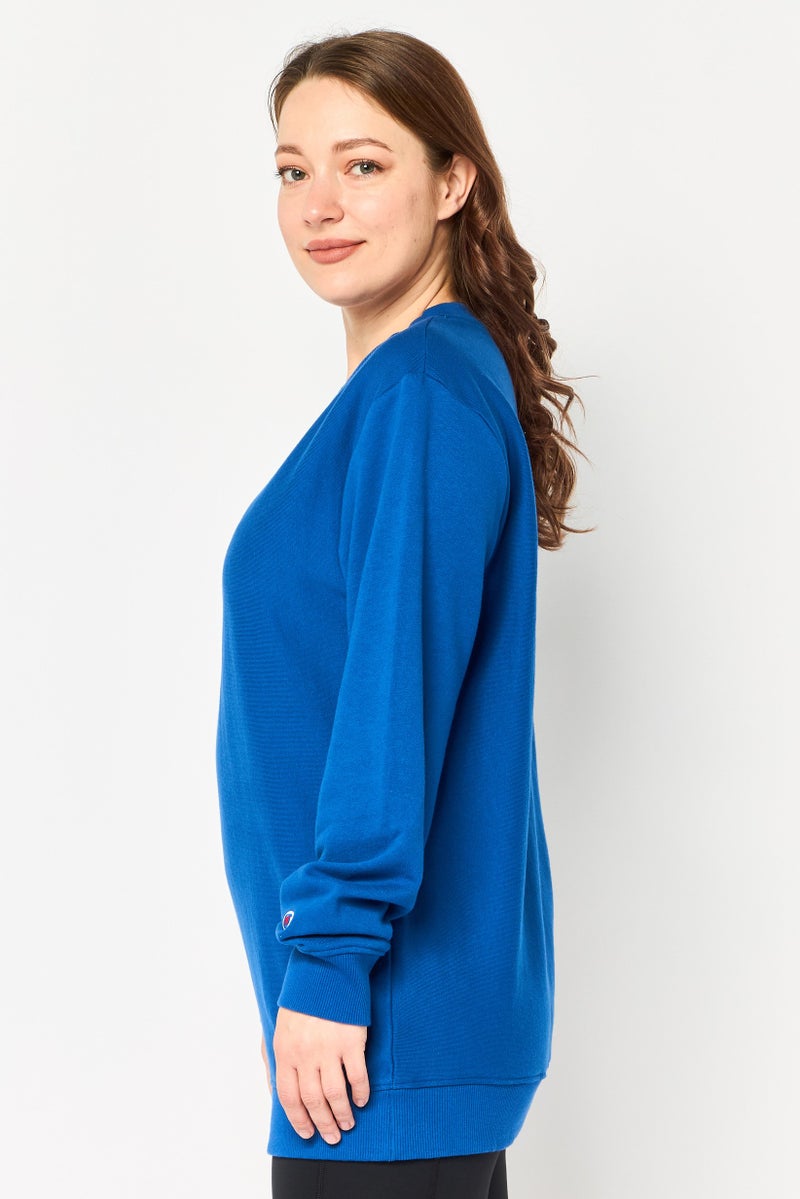 Champion Women Sportswear Fit Long Sleeve Outdoor Sweatshirt, Blue - Image 3