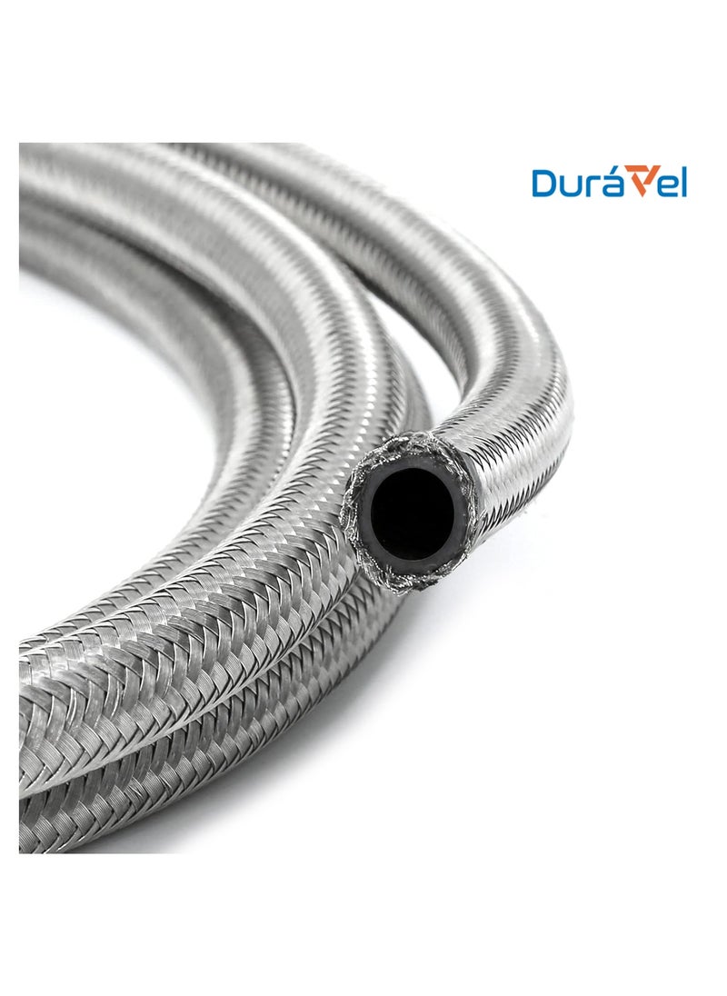 Duravel - Duravel Stainless Steel Braided Gas Hose, Flexible Metal Line (2 METER) - Image 1