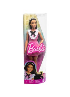 Barbie Barbie Fashionistas Doll #209 with Black Hair & Plaid Dress  - Image 1