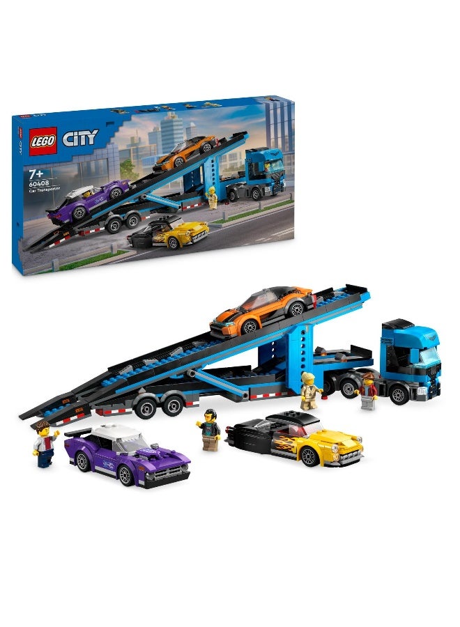 LEGO City Car Transporter Truck with Sports Cars 60408 Building Toy Set (998 Pieces) - Image 1