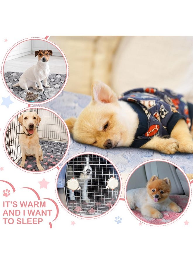 Reginary 4 Pcs Waterproof Guinea Pig Blankets Washable Small Animal Fleece Bedding Absorbent Guinea Pig Cage Liners Reusable Pet Pee Pad Sleep Mat Pad Cover for Hamster Ferret (Cute Star Pattern,12 x 12 Inch)  - Image 2