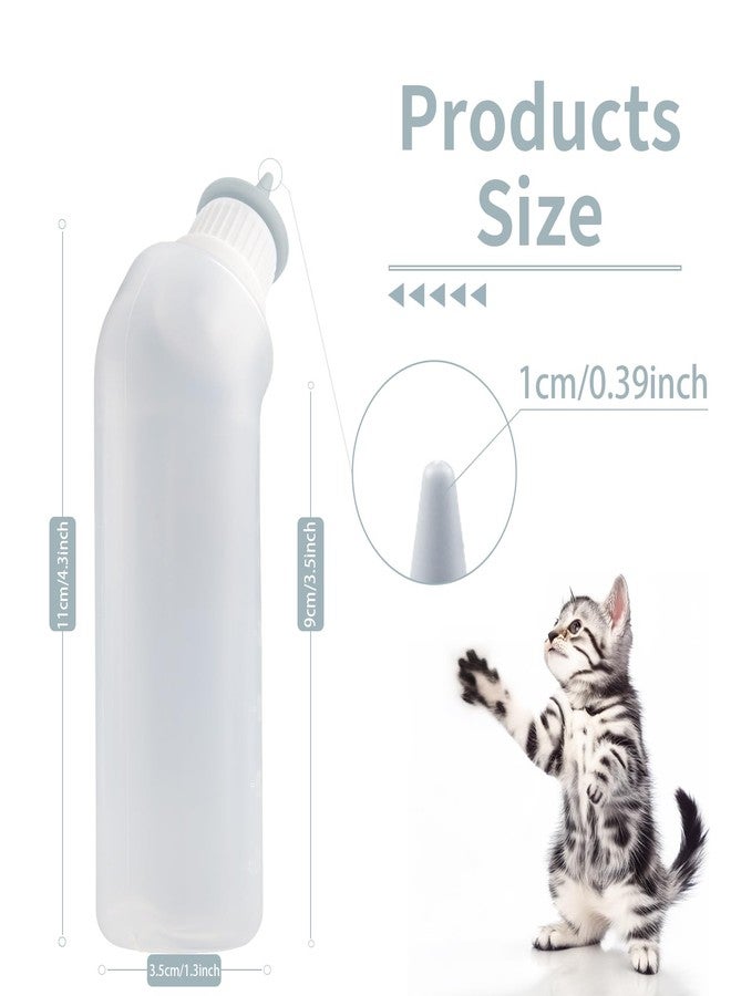 Xuandea 5Pack Kitten Bottle for Nursing Puppy Milk Kitten Bottles Feeding Kit Silicone Nipple for Newborn Pets Kittens, Puppy,Squirrel (Grey) - Image 2