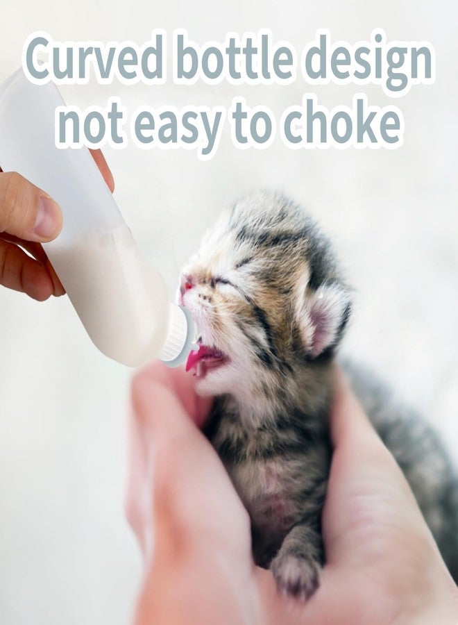 Xuandea 5Pack Kitten Bottle for Nursing Puppy Milk Kitten Bottles Feeding Kit Silicone Nipple for Newborn Pets Kittens, Puppy,Squirrel (Grey) - Image 5