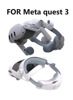 SYOSI Head Strap for Meta Quest3 Comfortable VR Accessories with Adjustable Design Support Face Protective Pad Cover Replacement Headset Accessory Elite Headstrap Replacement for Meta Oculus Quest3 White  - Image 2