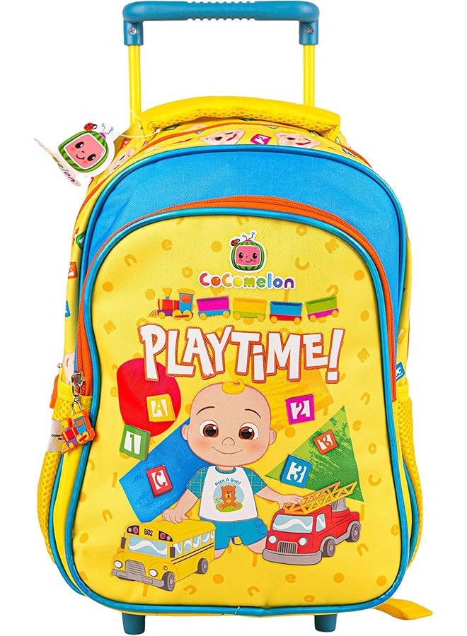 رينبو ماكس حقيبة ظهر مدرسية للبنات والبنين والأولاد مقاس 13 بوصة، حقيبة ظهر بعجلات صفراء للفتيات والفتيان، حقائب ظهر بعجلات للأطفال مناسبة لعمر 2 إلى 7 سنوات