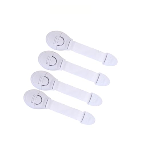 BabySafeHouse Safety Lock for Cabinet, Drawer, Fridge, Cupboard for Child & Infant Safety, Furniture Latch with 3M Adhesive (Pack of 4) (White) - Image 1