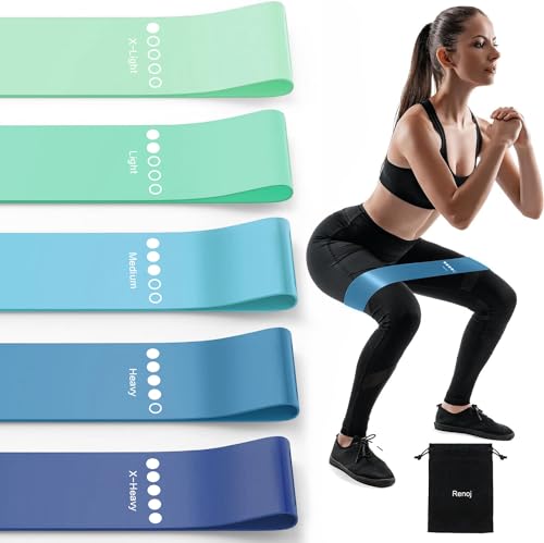 RenoJ Resistance Bands for Working Out, Elastic Pilates Flexbands for Physical Therapy Yoga, Stretch Exercice Loop Bands for Booty Legs - Image 1