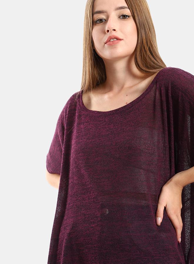 kady Jamila women solid pattern cover up with decorated fringeswomen ,purple-xl-2xl- Fitted - Image 4