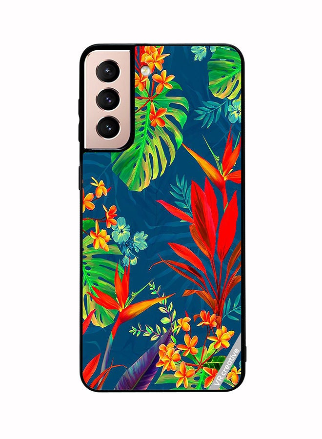 VR CREATIVE Protective Case Cover For Samsung Galaxy S21 5G Flower Design Multicolour - Image 1