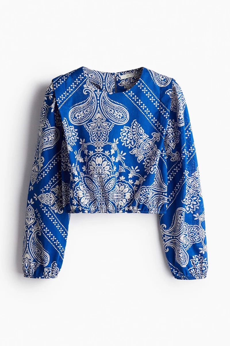 H&M Defined-Shoulder Blouse