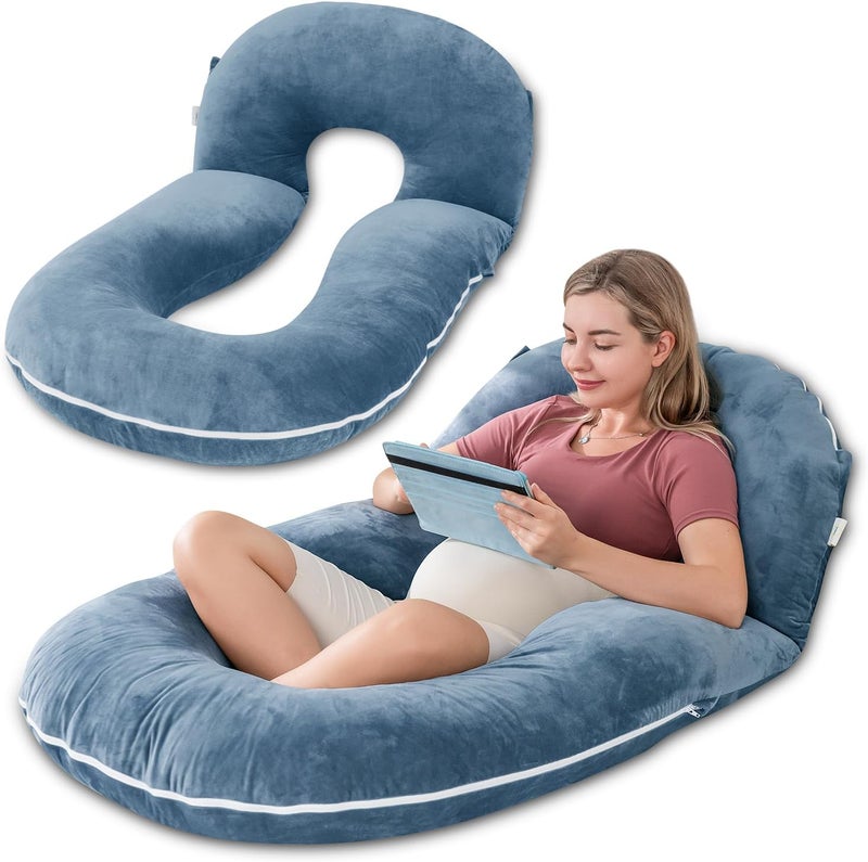INSEN Multi-use Pregnancy Pillow in Blue - Image 1