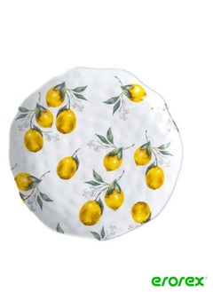 Dr Lemon Print Rustic Style Ceramic Serving Plate