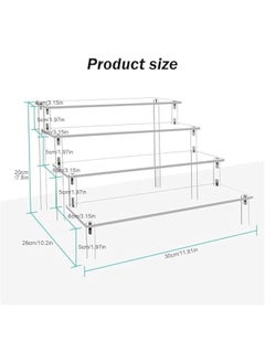 HOOKOR Acrylic Display Risers Cupcake Stand for Food Desserts,Perfume Organizer 4 Tier Clear Shelf Display Stand,Perfume Stand for Organizer and Decoration (4-Tier)  - Image 2