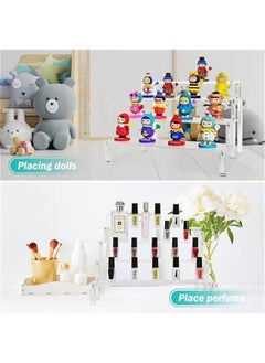 HOOKOR Acrylic Display Risers Cupcake Stand for Food Desserts,Perfume Organizer 4 Tier Clear Shelf Display Stand,Perfume Stand for Organizer and Decoration (4-Tier)  - Image 4