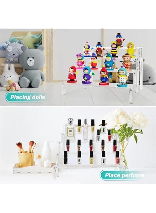 HOOKOR Acrylic Display Risers Cupcake Stand for Food Desserts,Perfume Organizer 4 Tier Clear Shelf Display Stand,Perfume Stand for Organizer and Decoration (4-Tier) - Image 4